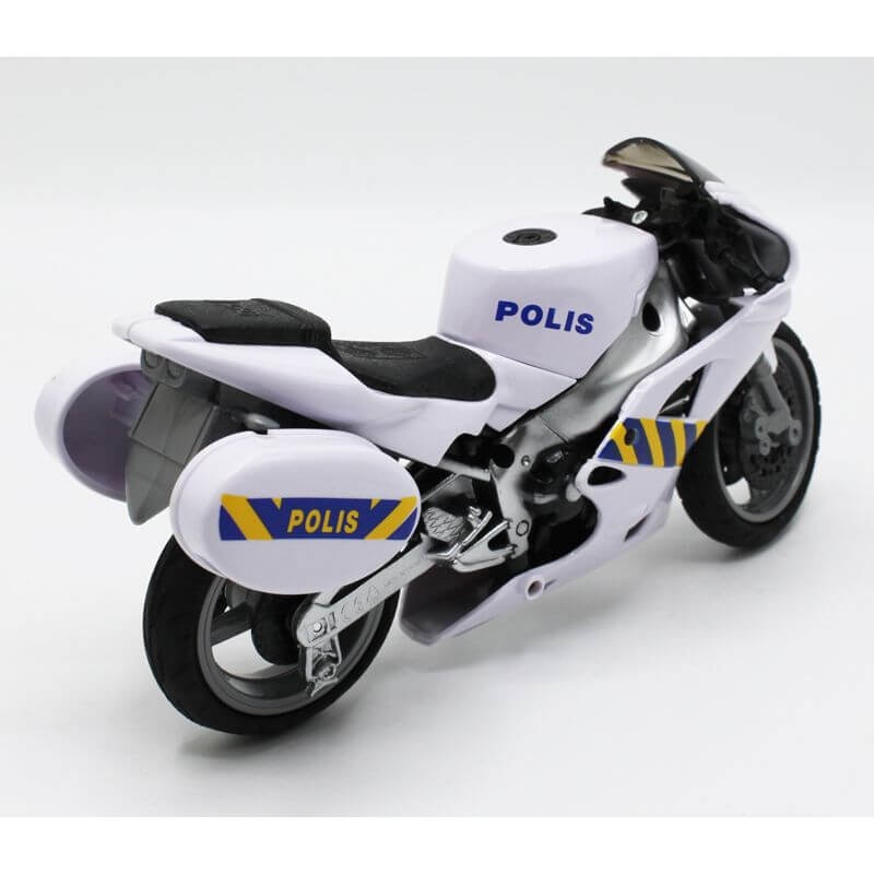 Polismotorcykel 20cm - Drag&Släpp, ljud-effekt