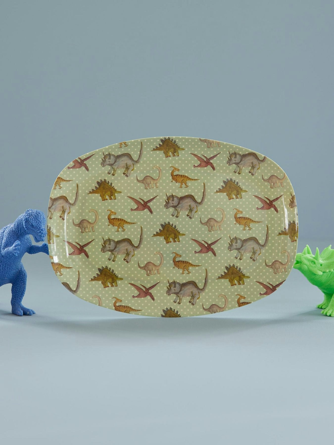 Rice Melamine Tallrik - New Dinosaur Theme