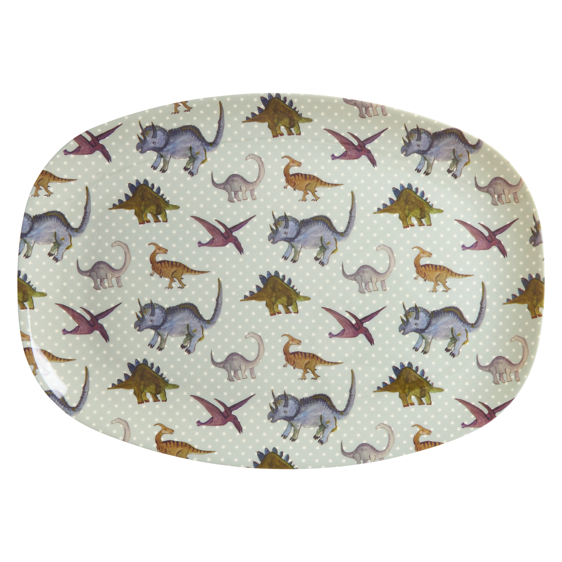 Rice Melamine Tallrik - New Dinosaur Theme