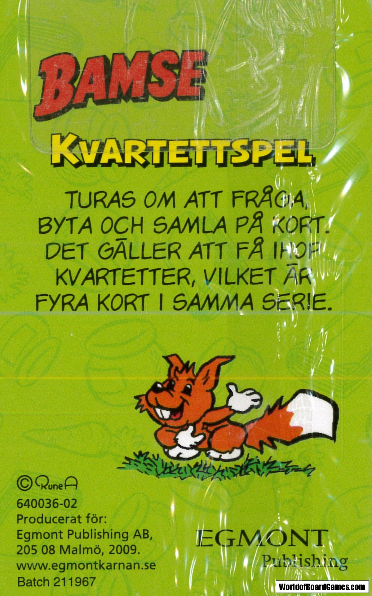 Spel Bamse Kvartettspel 4+