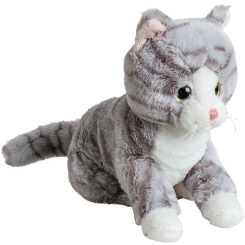 Randig grå katt Cleo 20cm - Molli