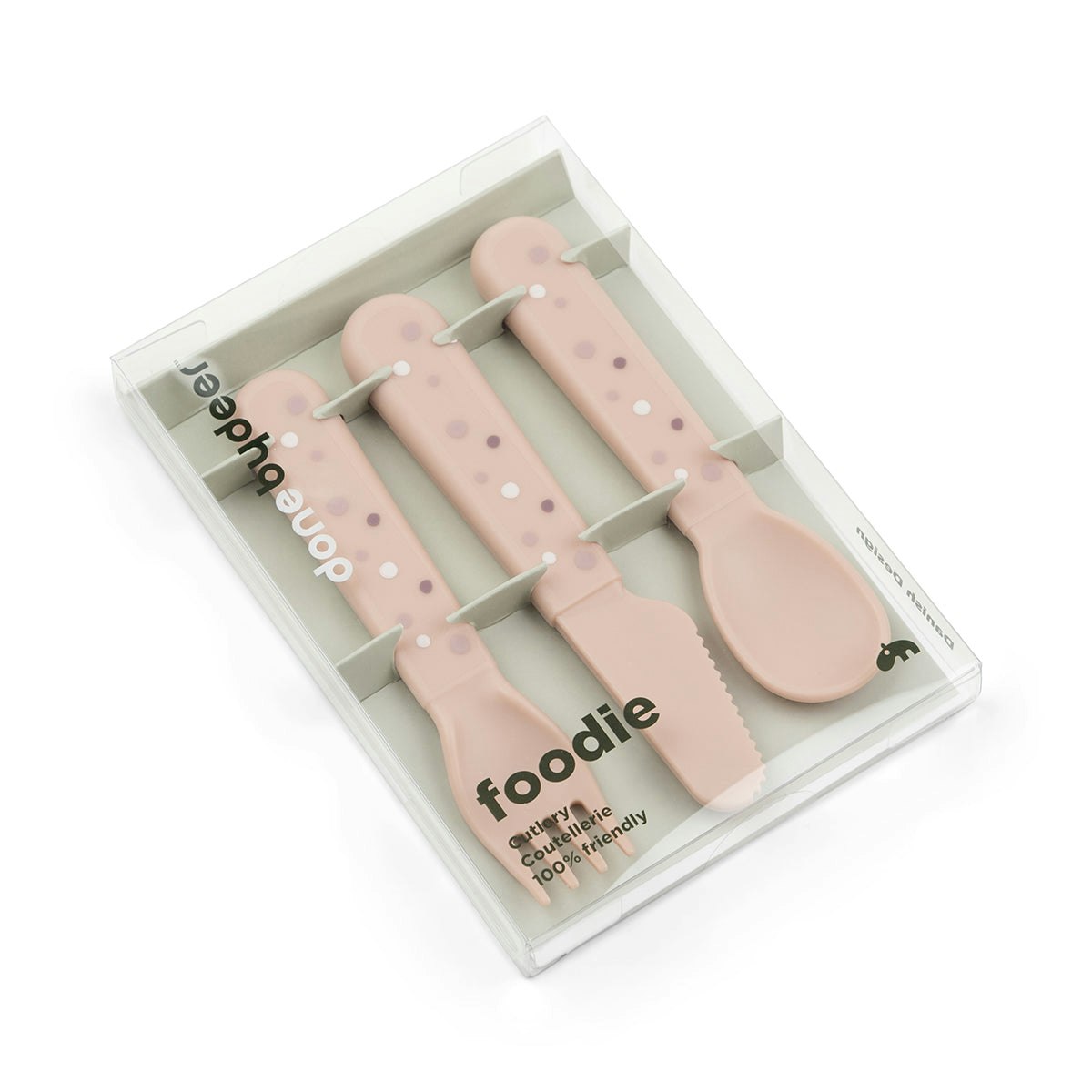 Foodie Bestickset Happy dots Rosa - DoneByDeer