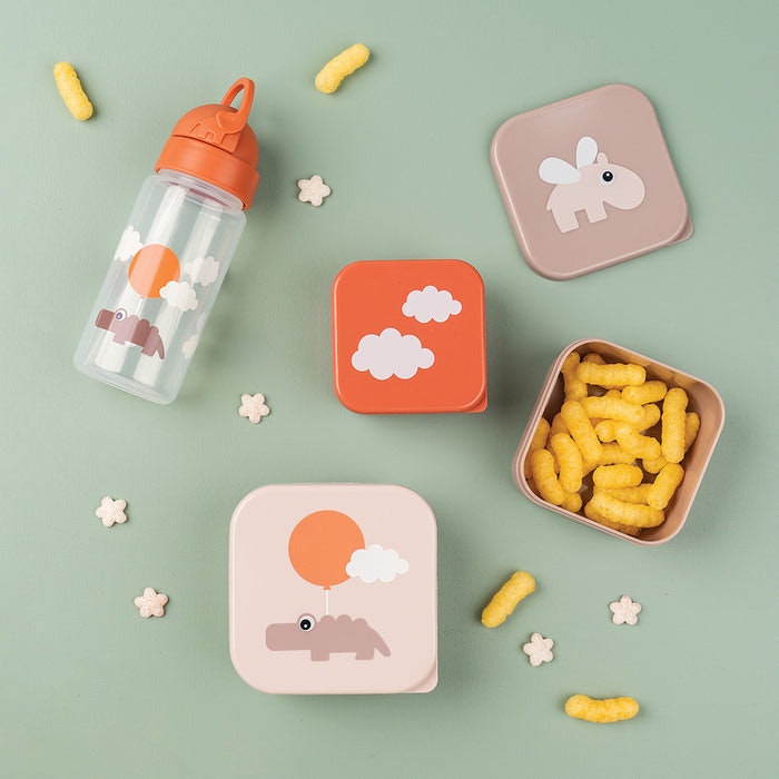 Snack Box 3pack Happy clouds Rosa - DoneByDeer