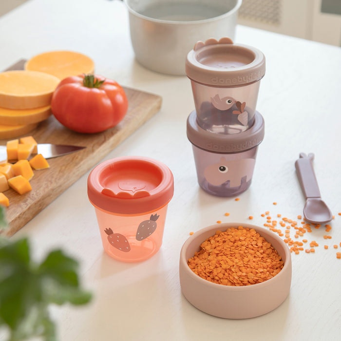 Baby Matlådor 3pack Ozzo Rosa - DoneByDeer 150ml