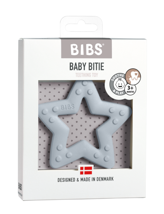 Bitring Baby Blå Bitie Star - Bibs