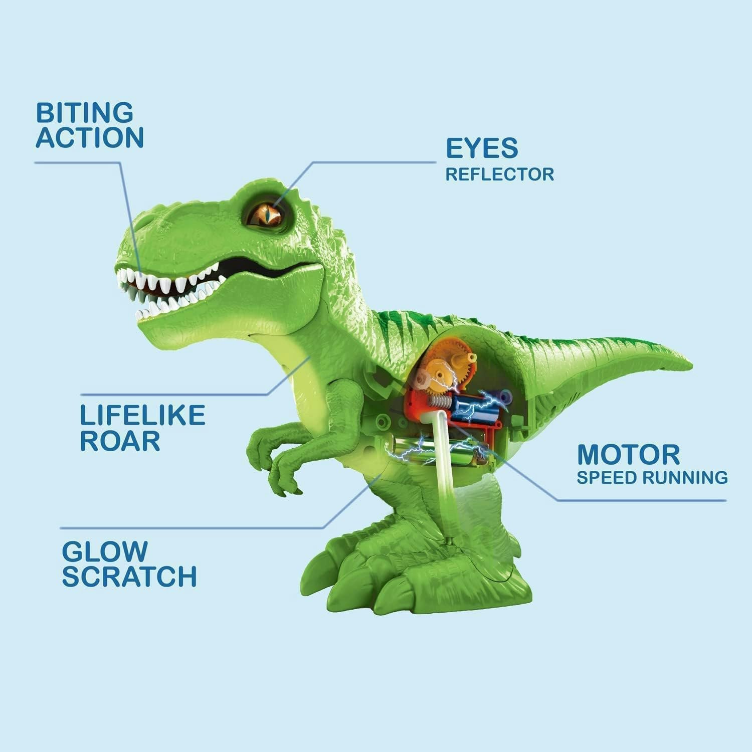 Robo Alive T-rex dinosaurieleksak - Grön