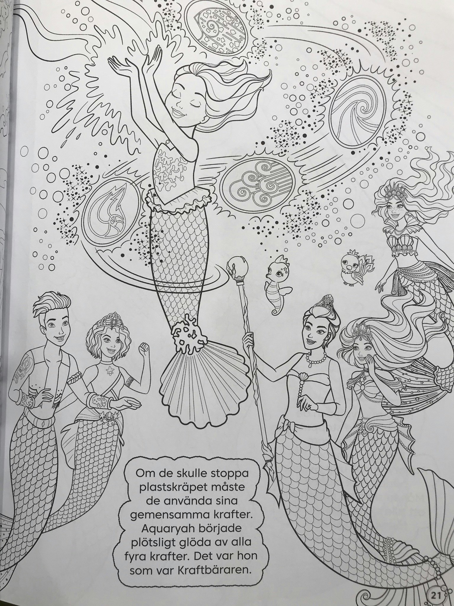 Barbie Mermaid berättelse målarbok med klistermärken - Kärnan