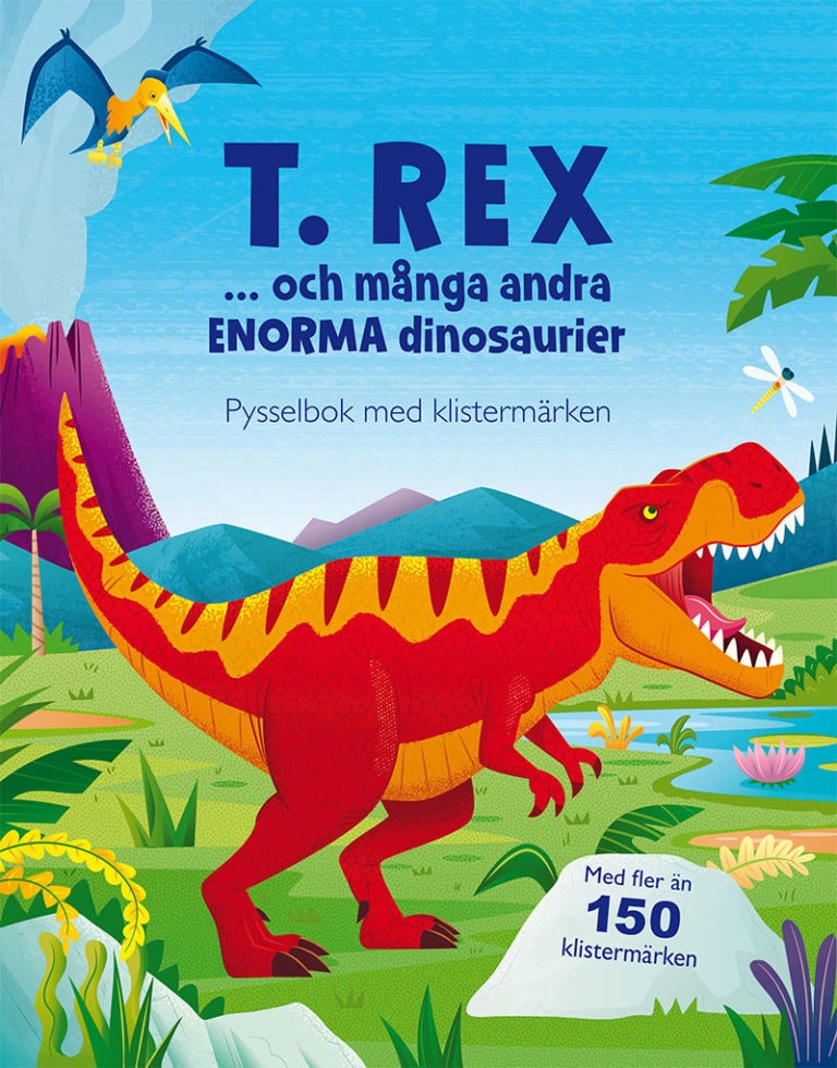 T.REX dinosaurier Pysselbok med klistermärken - Tukan