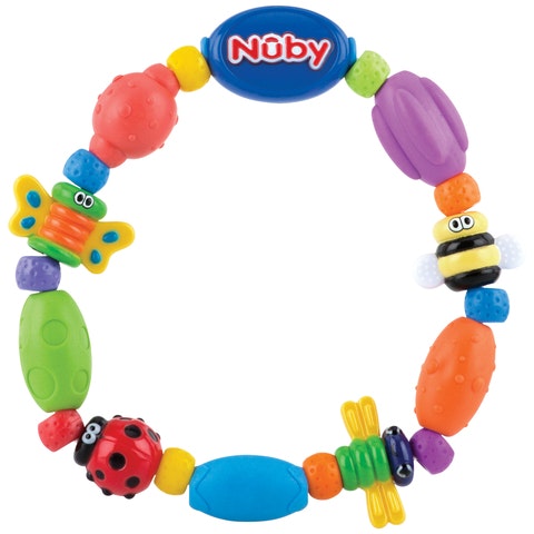 Nuby Teether Hard/Soft teether Bug-a-Loop - 3m+Bitleksak