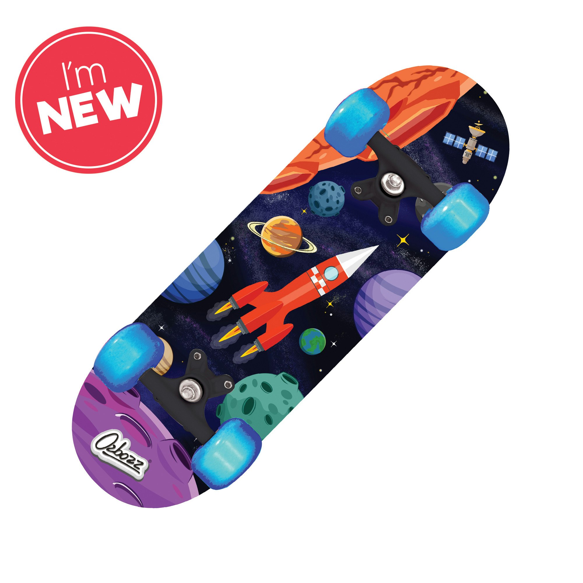 Skateboard Upplysta Hjul - Rymden