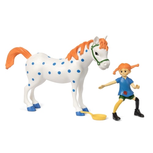 Pippi Långstrump figurset med Lilla Gubben