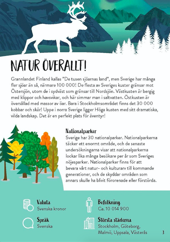 Sverige Pussel 210 bitar runt 70 cm
