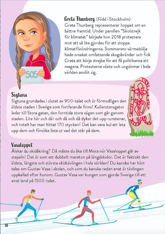 Sverige Pussel 210 bitar runt 70 cm