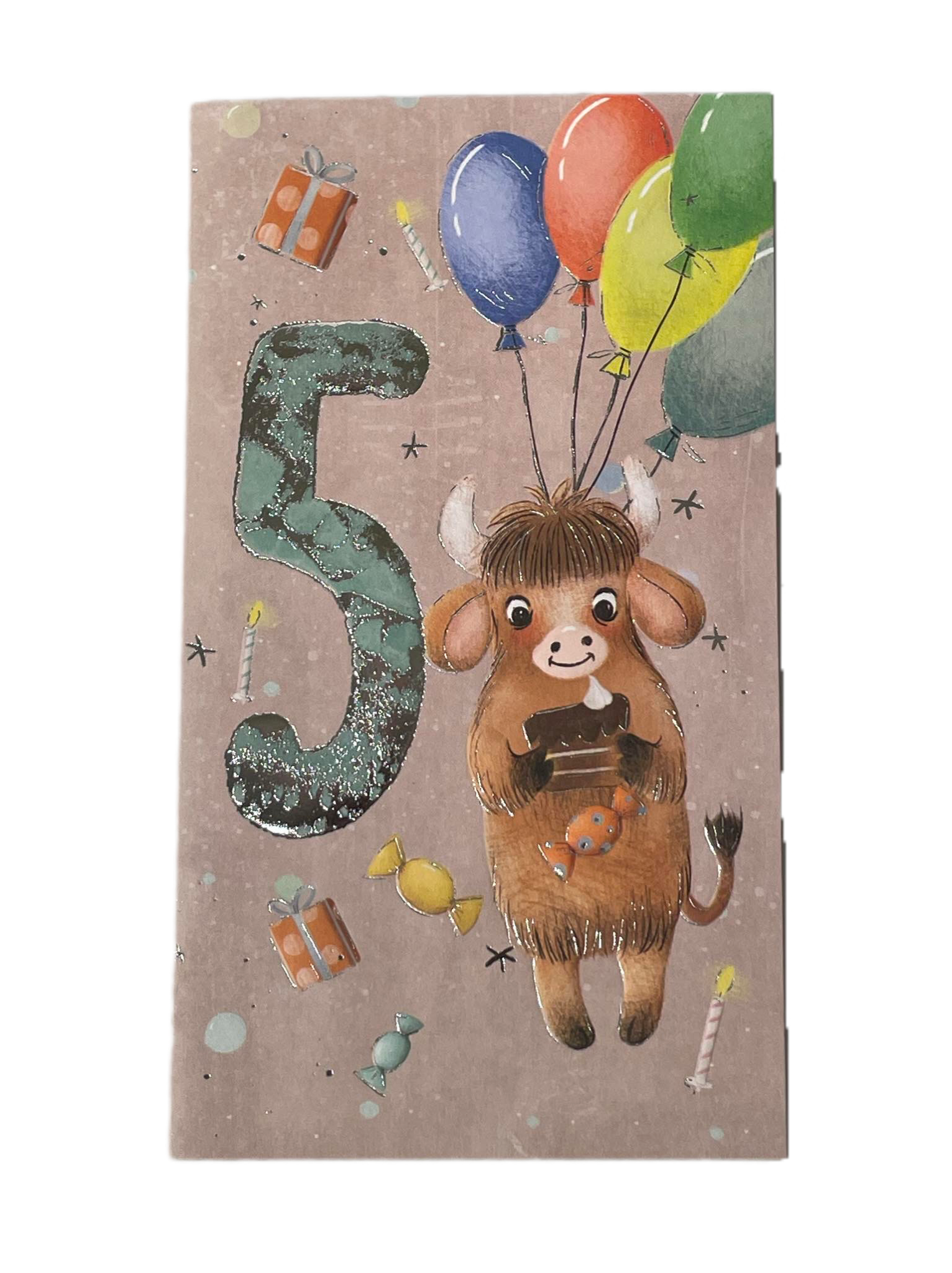 Dubbelt Grattiskort - Siffran 5