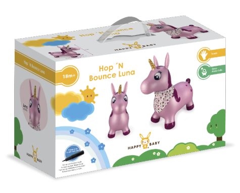 Happy Baby Hop 'N Bounce Hoppdjur Luna