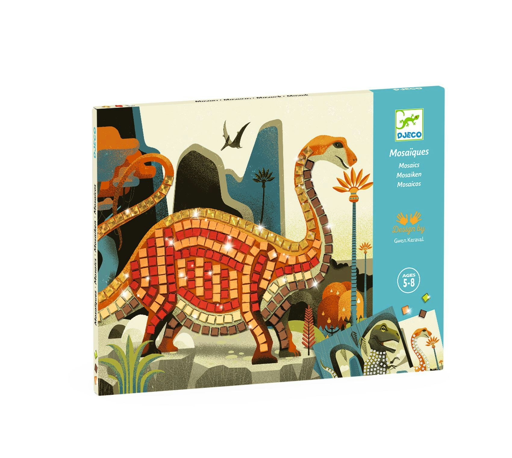 Mosaik Pyssel Dinosaurier - Djeco