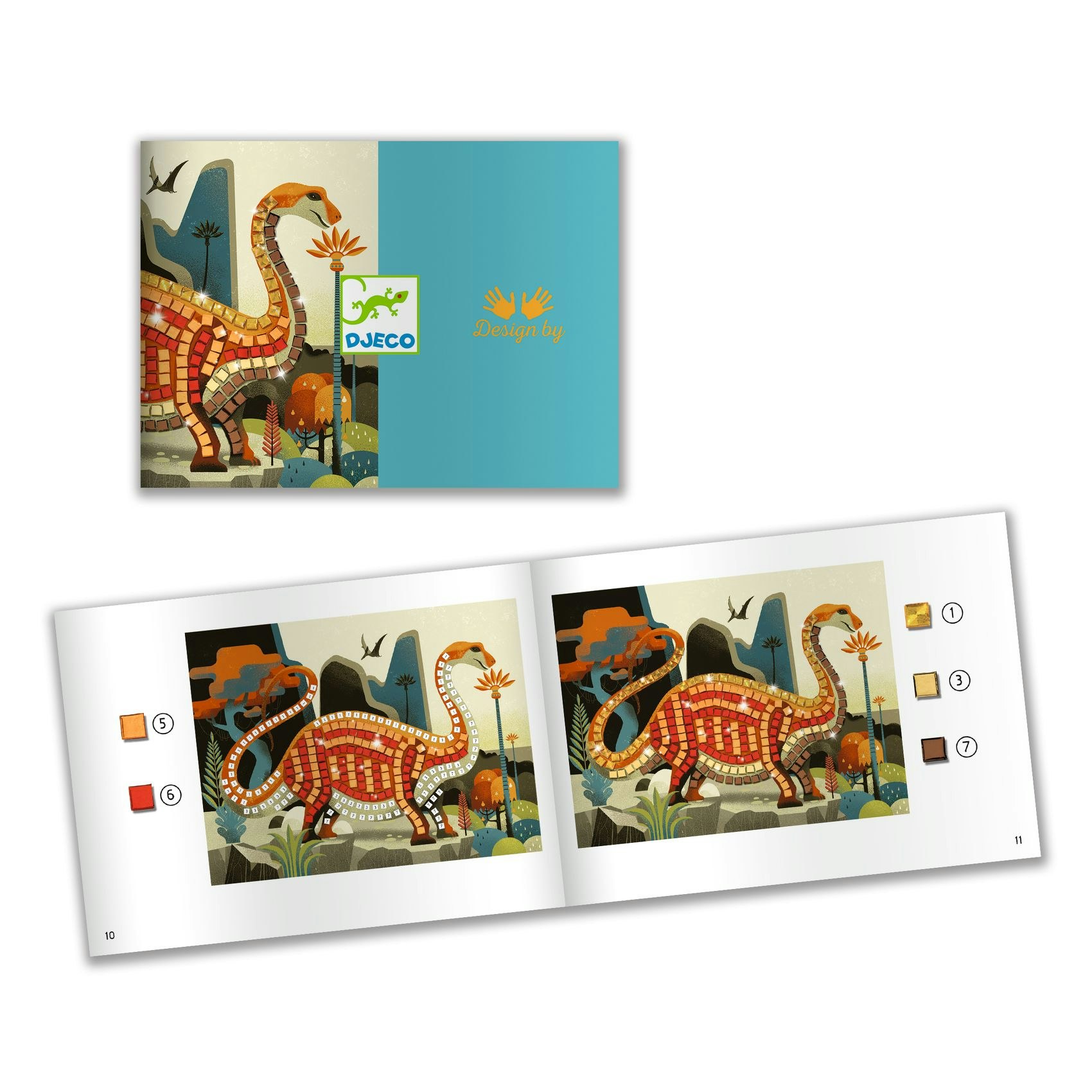 Mosaik Pyssel Dinosaurier - Djeco