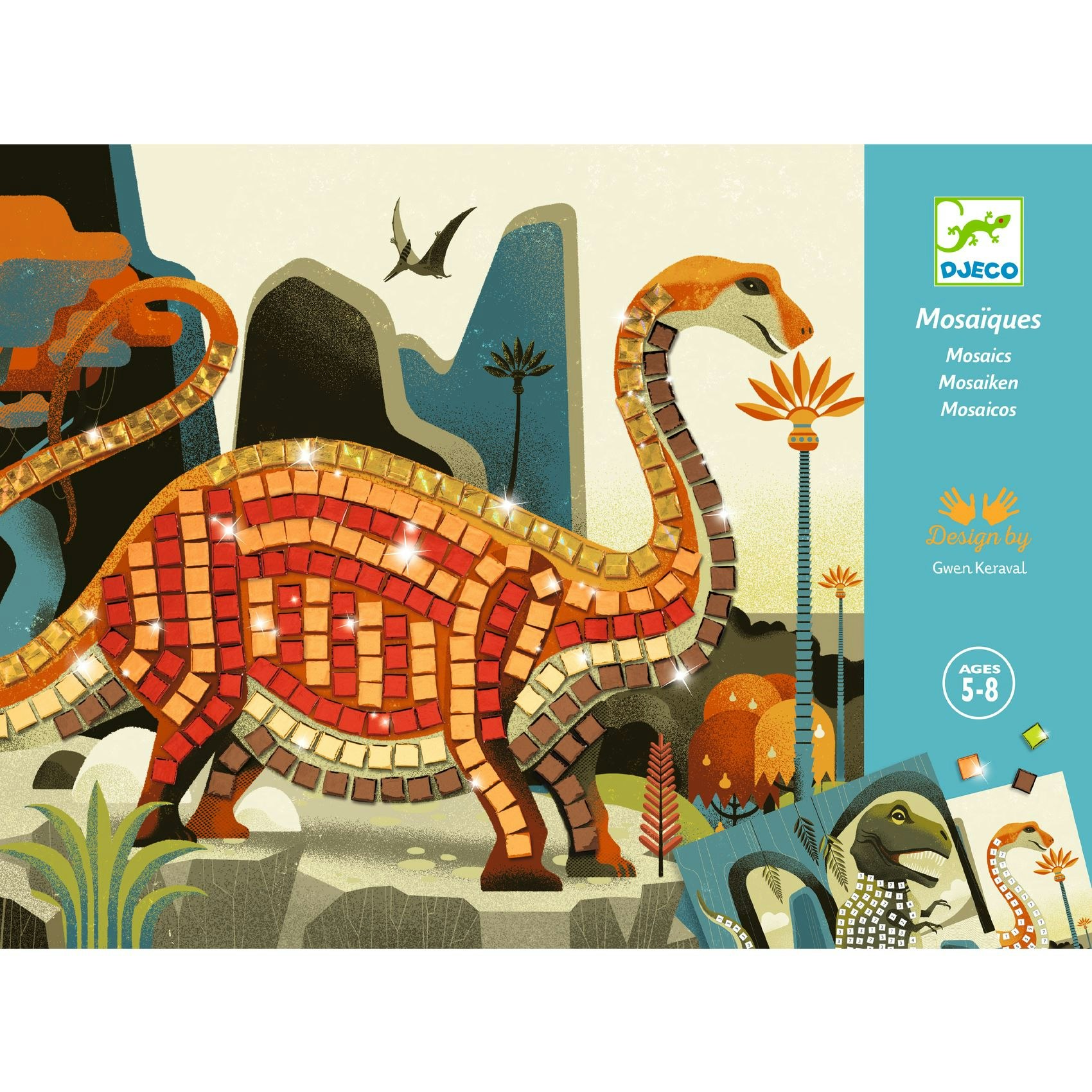 Mosaik Pyssel Dinosaurier - Djeco