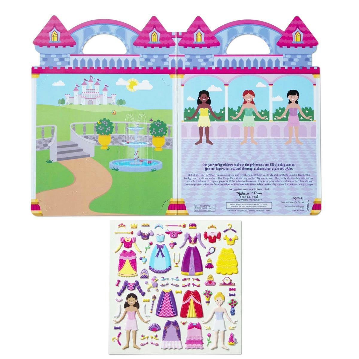 Puffy Stickers Reusable Princess - Melissa & Doug