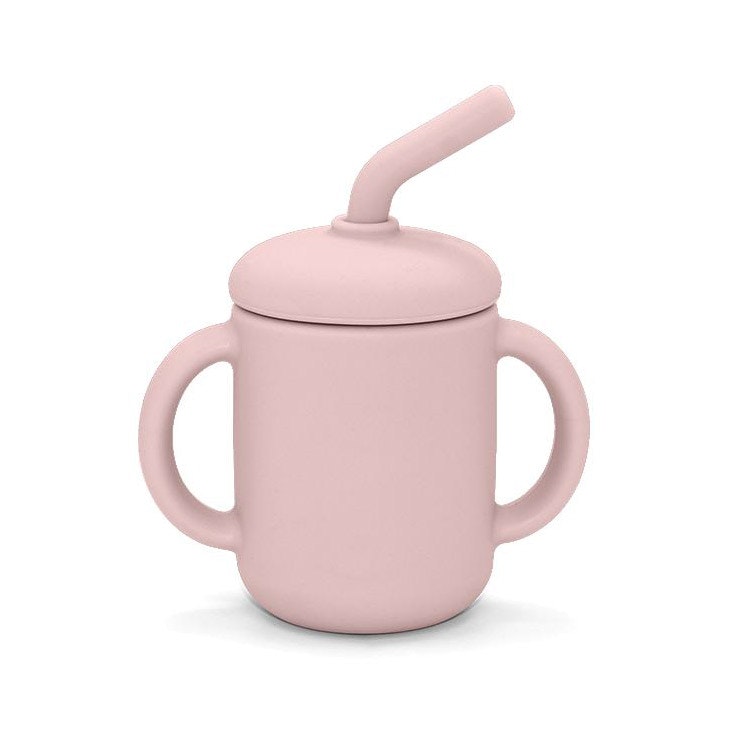 Mugg med sugrör silikon Pale Mauve - Summerville