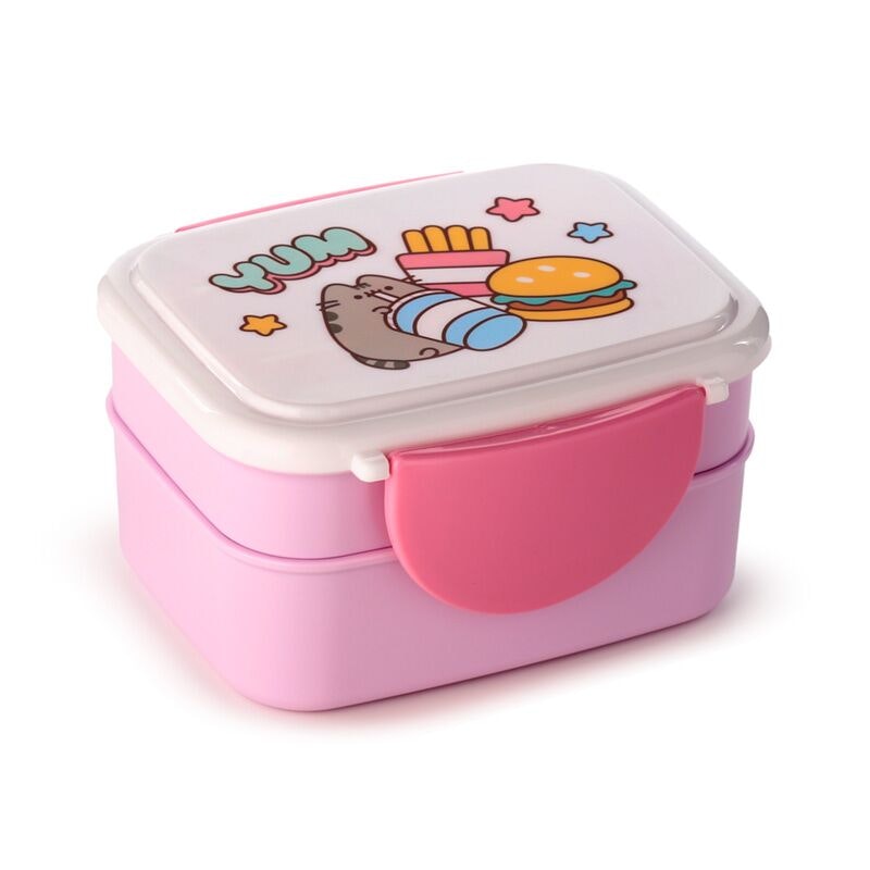 Lunchlåda Med Bestick- Pusheen The Cat Foodie Clip Staplad Bento
