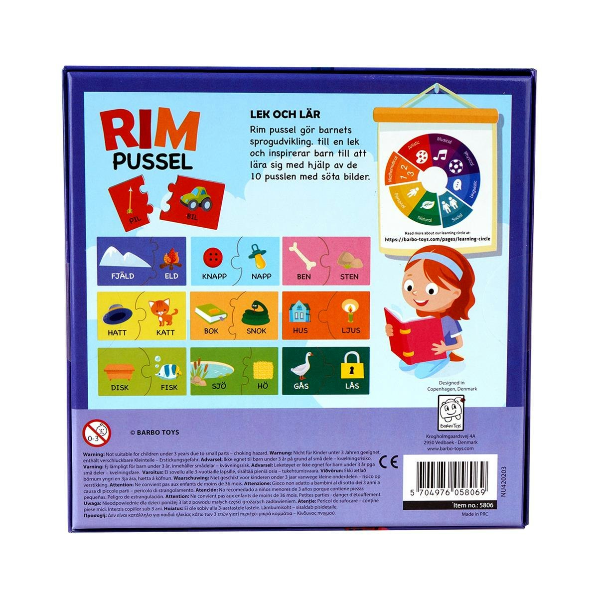 Barbo Toys Pedagog  Pussel - Rim