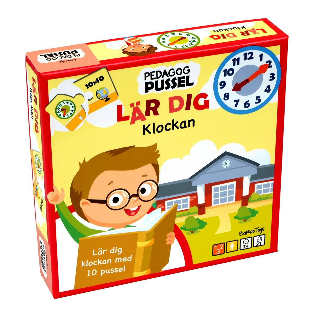 Barbo Classic Pedagog Pussel Lär Dig Klockan