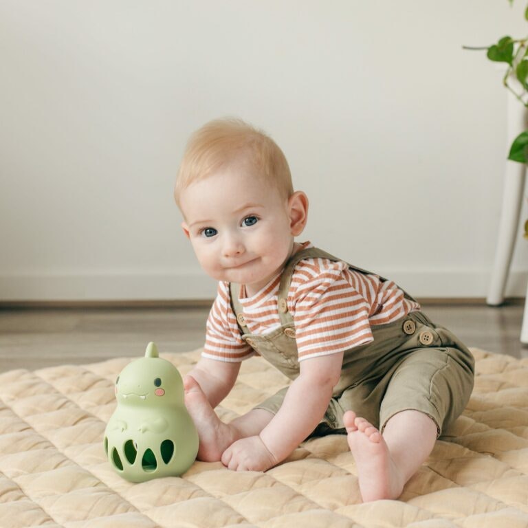 Silicone Rattle- Dino