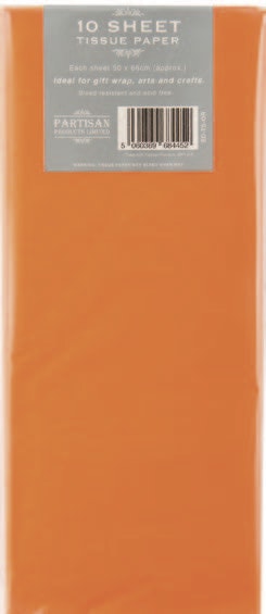 Tissue Paper Orange 10 ark