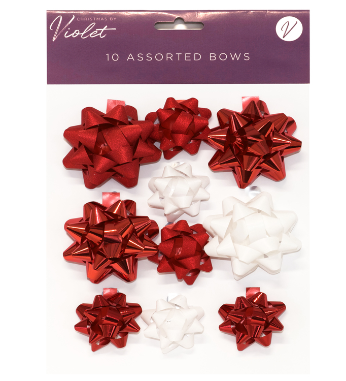 Red 10-pack Bows