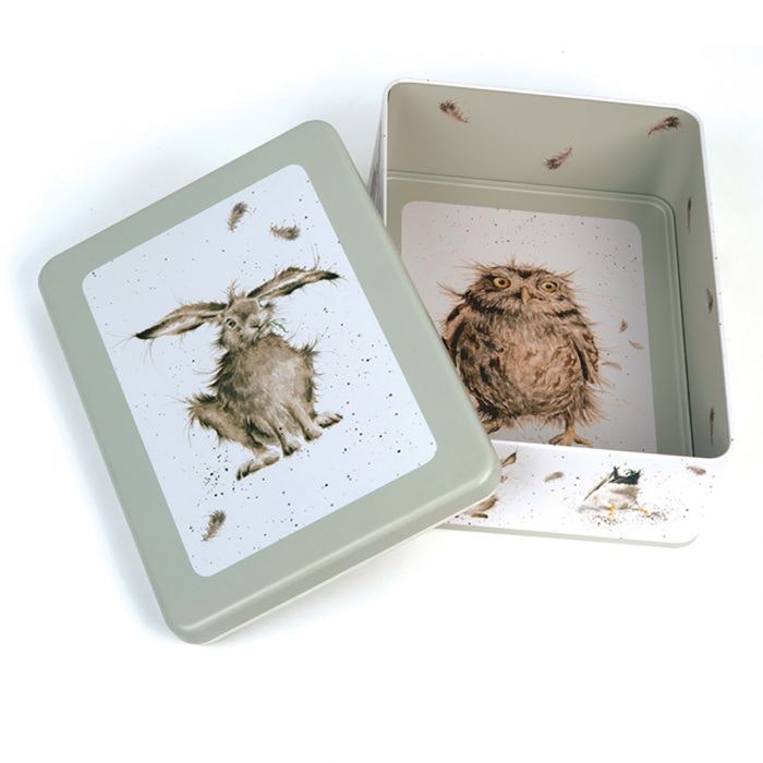 Rectangular Tin `Hare, Hoot, Quack`