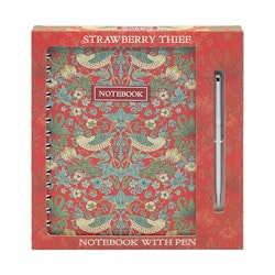 Strawberry Thief Notebook with Pen
