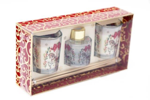 Christmas Carousel Diffuser/Candle Set