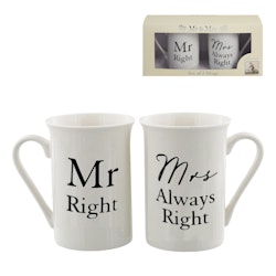 Mug Set - Mr Right & Mrs Always Right