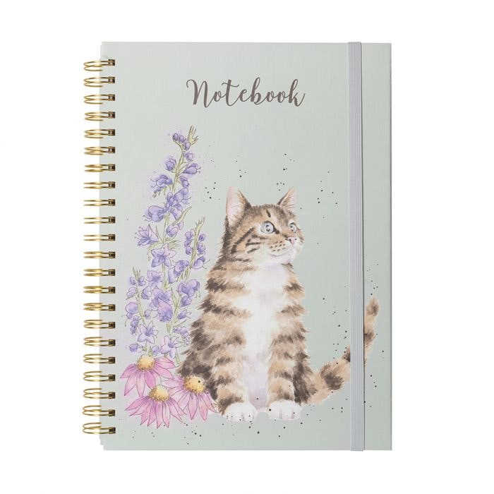 A4 Notebook `Whiskers and Wildflowers`