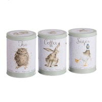 Country Animal Tea, Coffee and Sugar Canister