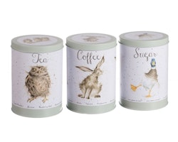 Country Animal Tea, Coffee and Sugar Canister