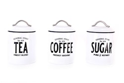 Tea/Coffee/Sugar Canister General Store