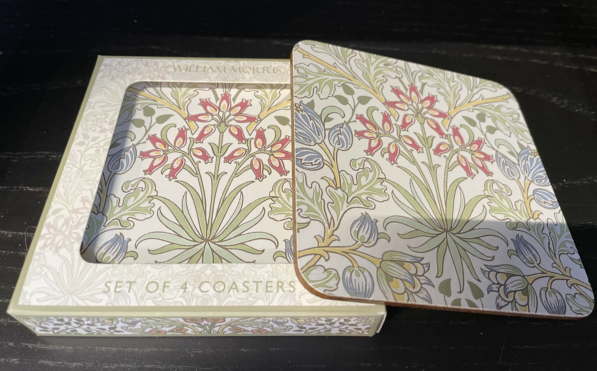 Hyacinth Coasters 4-pack