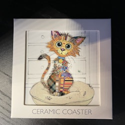 BugArt Cat Coaster Ceramic