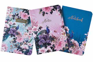 Exquisite Peacock Notebook A6 3-pack