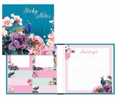 Exquisite Peacock Sticky Notes and Pad