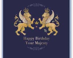 Kort `Happy Birthday Your Majesty`