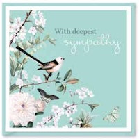 Kort `With deepest sympathy`