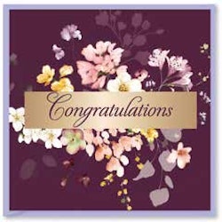 Kort `Congratulations`