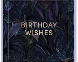 Kort `Birthday Wishes`