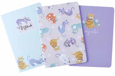 Purrfect Pets Notebook A5 3-pack