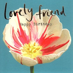 Kort Sarah Kelleher `Lovely Friend Happy Birthday`
