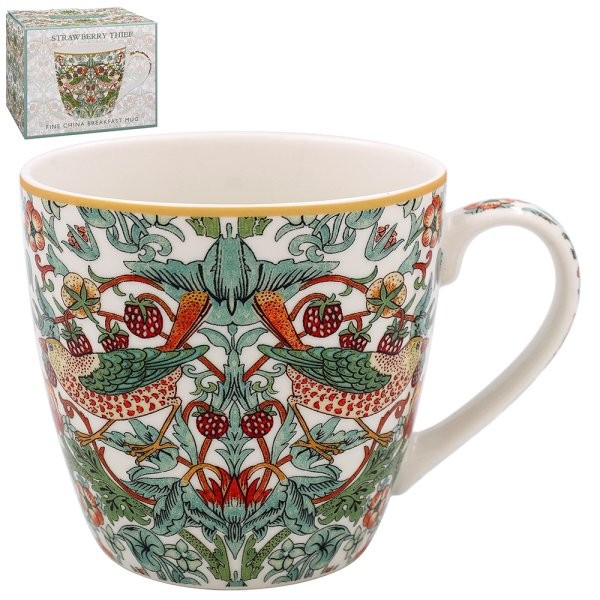 Strawberry Thief Breakfast Mug