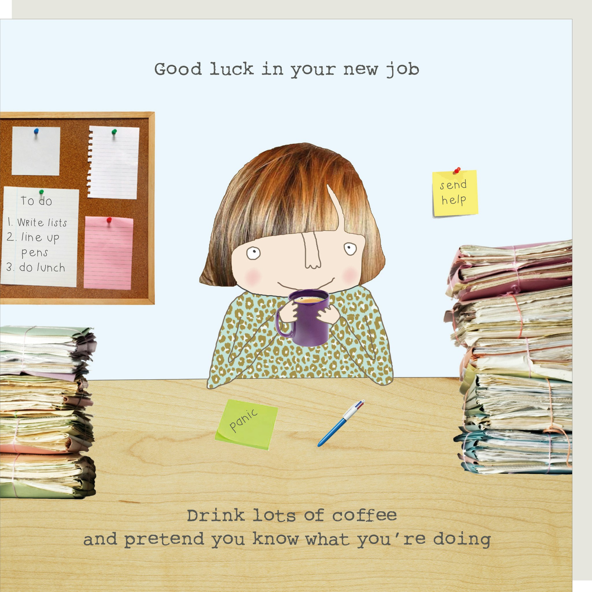 Card New Job Girl
